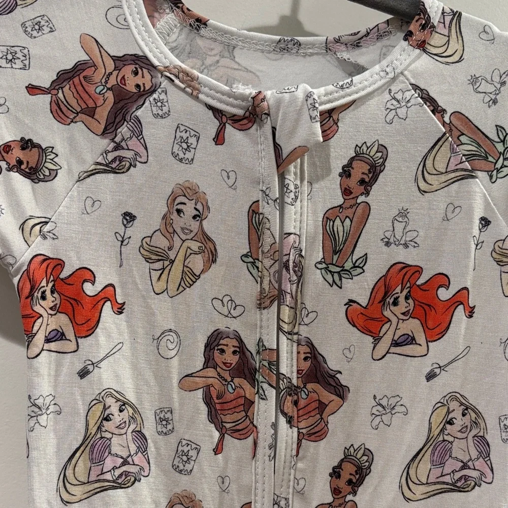Disney Princess Patterned Baby Shortie Zippy size 3-6 months NWT